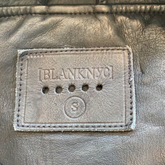 Blank NYC fake leather jacket with denim details - Picture 3 of 4